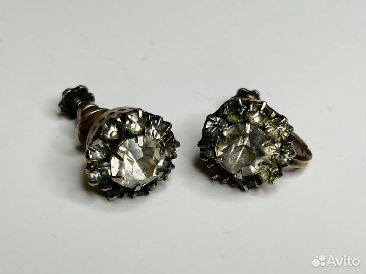 Серебряные серьги СССР