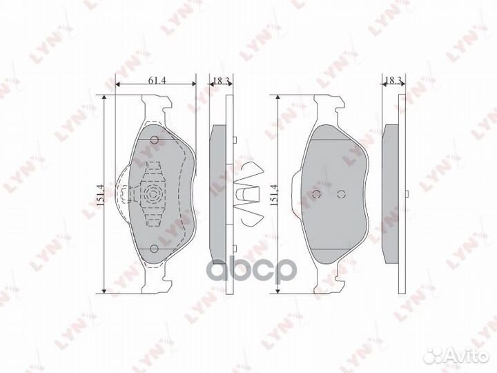 Колодки тормозные дисковые перед BD5108 LYN