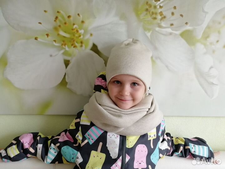 Чалма, шапка снуд из ангоры