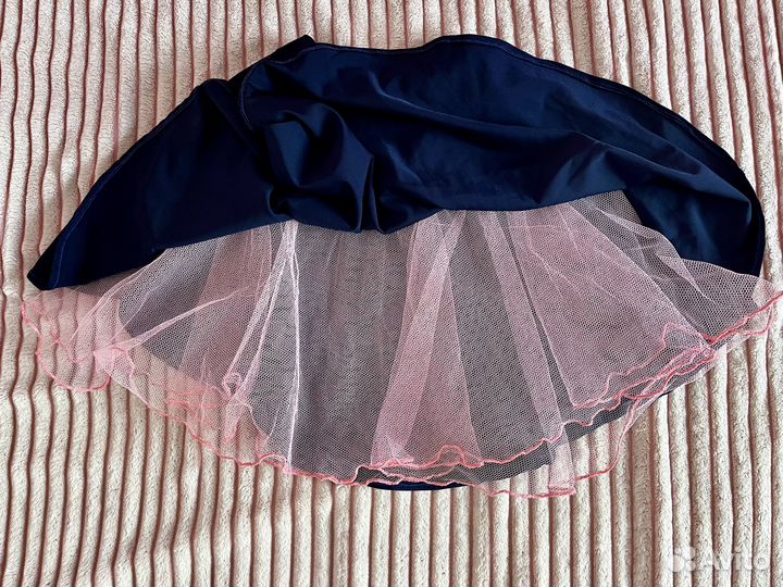 Юбка полусолнце с сеткой для девочки