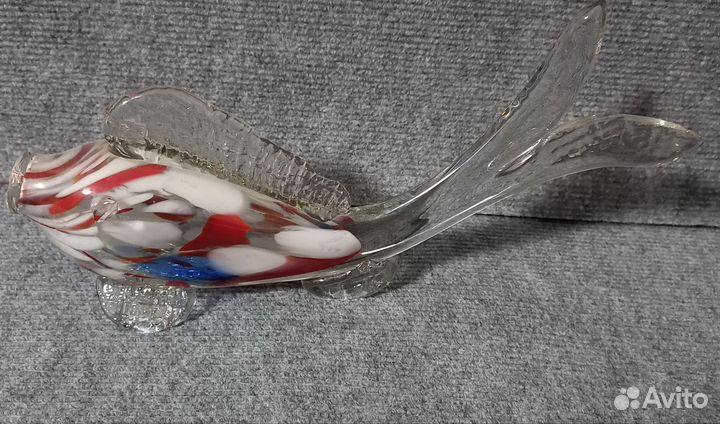 Рыбка стеклянная СССР винтаж