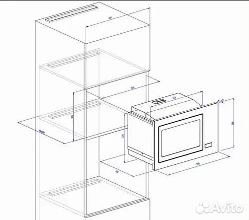 Встраиваемая микроволновая печь dexp BLD25BB