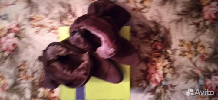 Сапоги ботфорты 38 размер натуральная замша натура