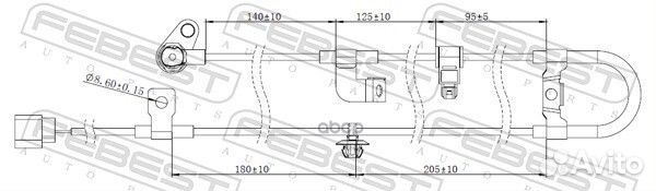 Датчик abs зад лев 04606011 Febest