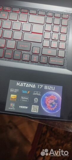 Ноутбук Msi katana 17 b12ucr-1024xru