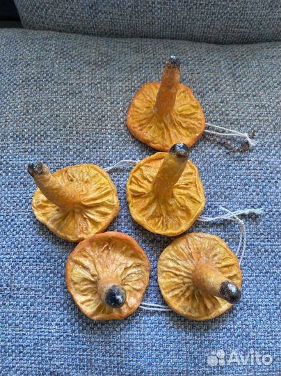 Грибы на елку ватные