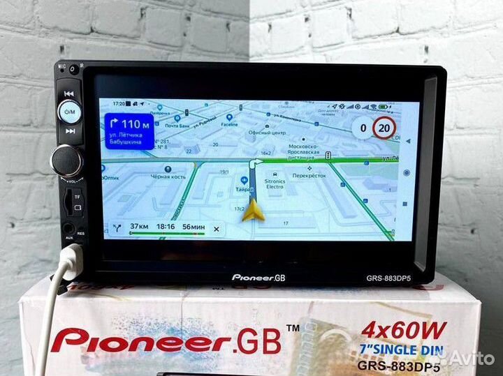 Магнитола 1din с большим сенсорным экраном