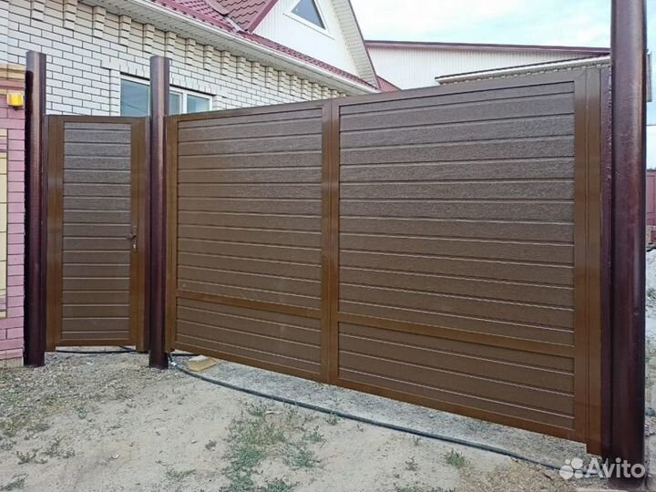 Ворота Распашные С калиткой