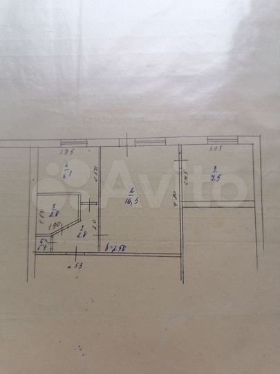 2-к. квартира, 36 м², 3/5 эт.
