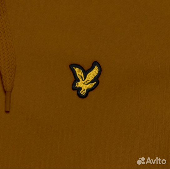 Мужская коричневая толстовка худи Lyle & Scott