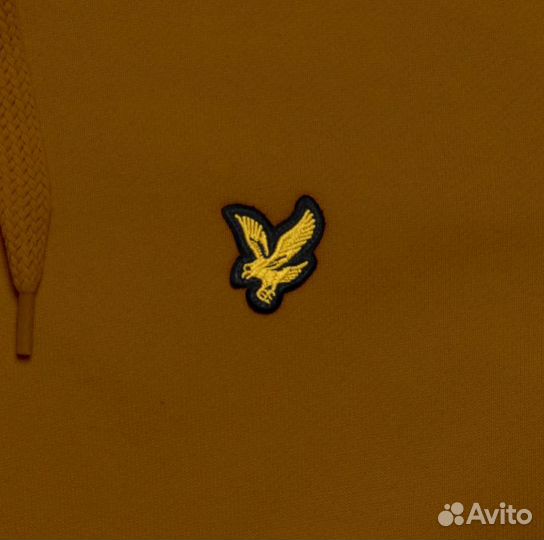 Мужская коричневая толстовка худи Lyle & Scott