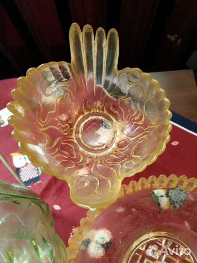 Вазочки СССР. Цветное стекло, цена за всё