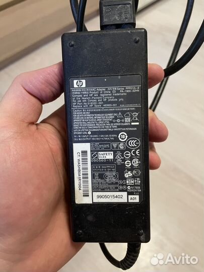 Блок питания для ноутбука HP 100-240v (1,5A)