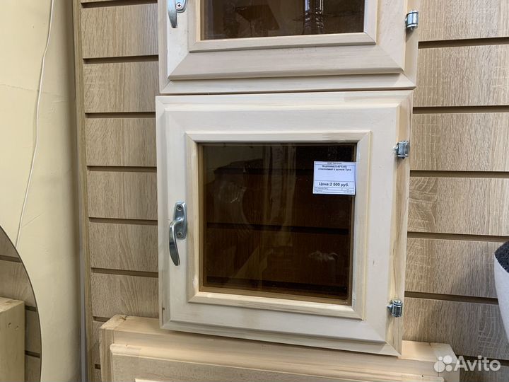 Форточка из липы в баню или сауну