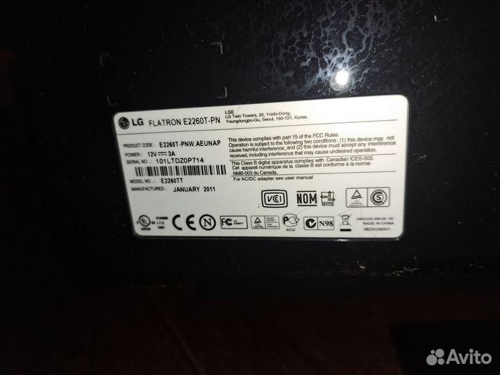Монитор lg 22