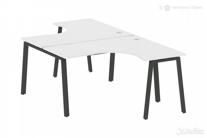 Стол-бенч двойной криволинейный Metal system style