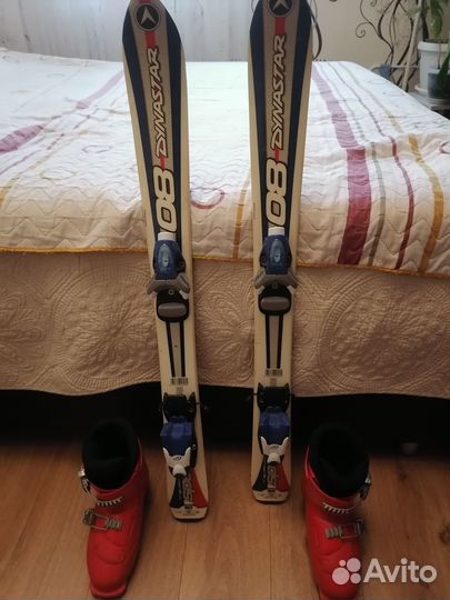 Горные лыжи dynastar 90 + ботинки salomon 19+шлем