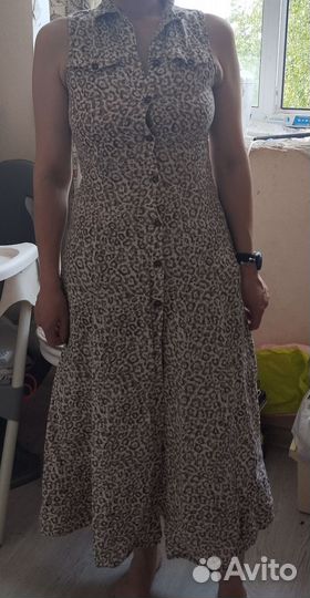 Платье mango леопард