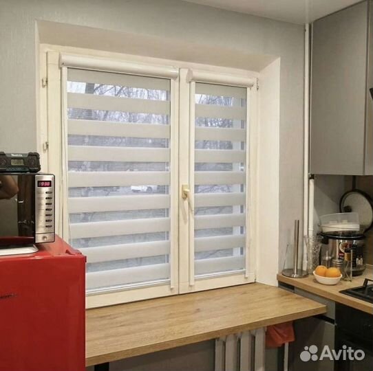 Жалюзи рулонные шторы день ночь Зебра