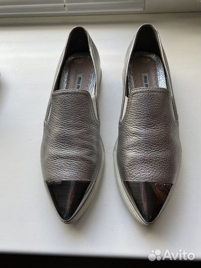 Слипоны женские miu miu оригинал 37 размер