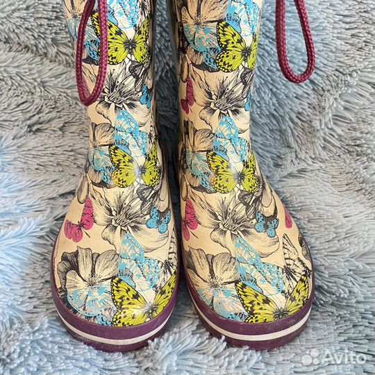 Резиновые сапоги 32 с утеплением