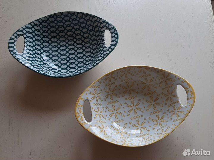Тарелки стекло и керамика