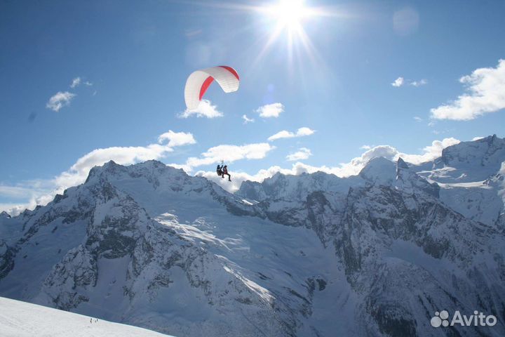 Полет на параплане-тандеме с инструктором