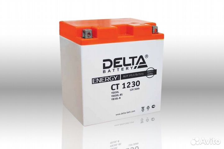 Аккумулятор delta ст-1230 зал.о.п. (YTX30L-BS)