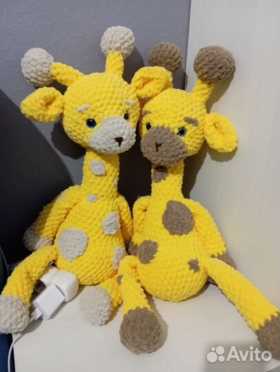 Жираф мягкая игрушка вязаный плюшевый