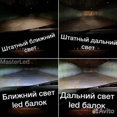 Линзованные фары дальний и ближний свет 120W 2 шт