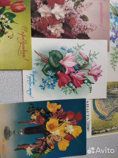 Открытки СССР 8 марта поздравляю. Цена за все