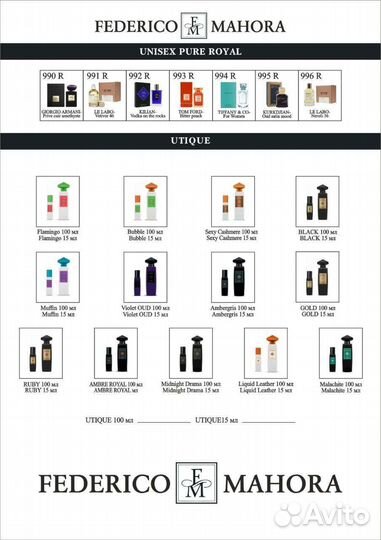 Духи federico mahora