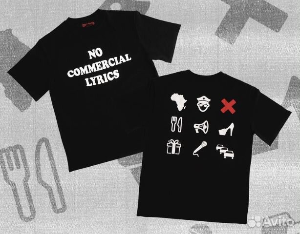 Футболка мерч Heronwater No Commercial Lyrics