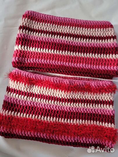 Вязаный шарф снуд ручной работы