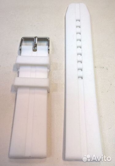 Ремень часов, Diloy S03.22.22 Силикон, белый, 22