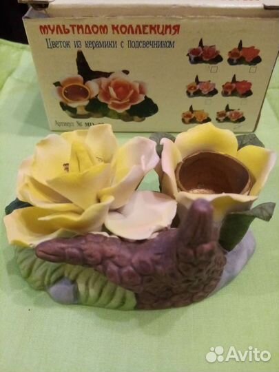 Подсвечник из керамики в коробке