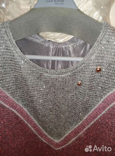 Платье новое,шерсть с пайетками, Condra Delux,48