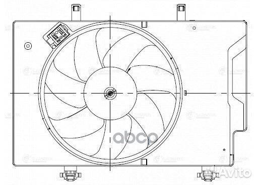Э вентилятор охл. с кожухом для а м ford ecosport