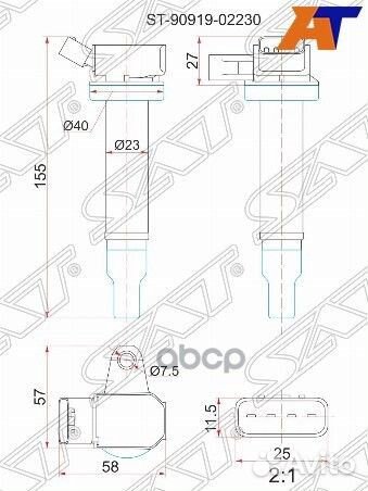Катушка зажигания toyota 1G-FE 98-04/2UZ-FE 98