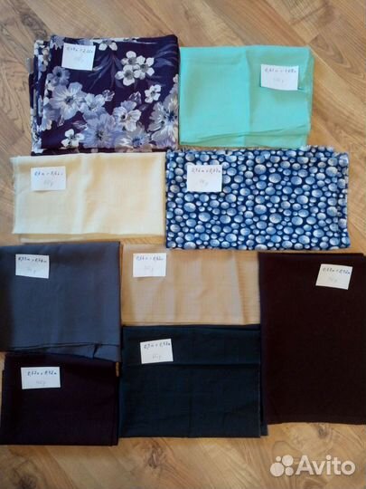 Ткани Отрезы СССР хлопок ситец костюмные 11 шт