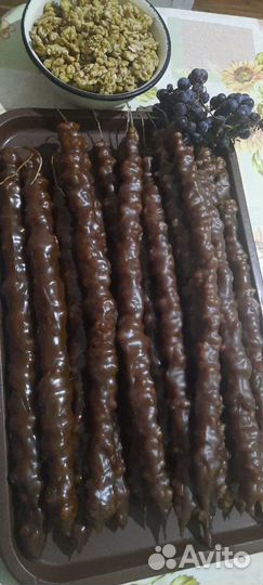 Домашняя чучхела из чистого винограда