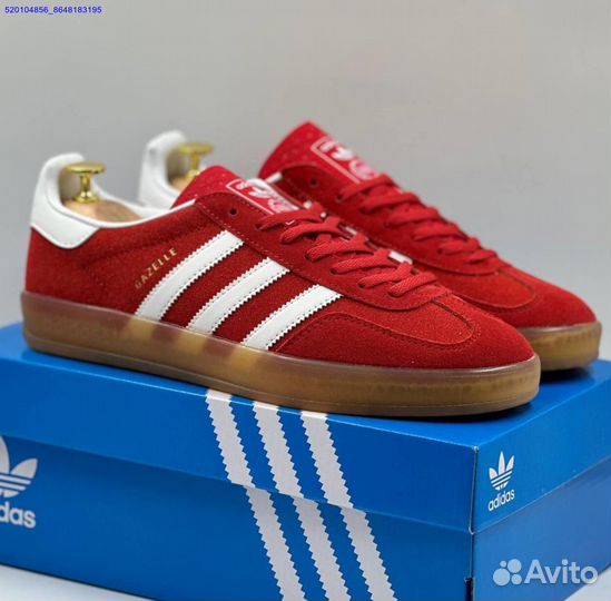 Кроссовки Adidas Gazelle Red (Арт.60052)