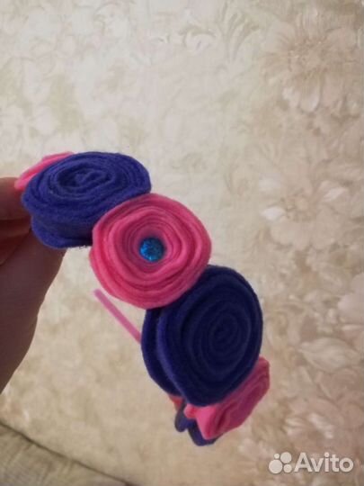 Ободок. Ручная работа. Фетр. Фоамиран