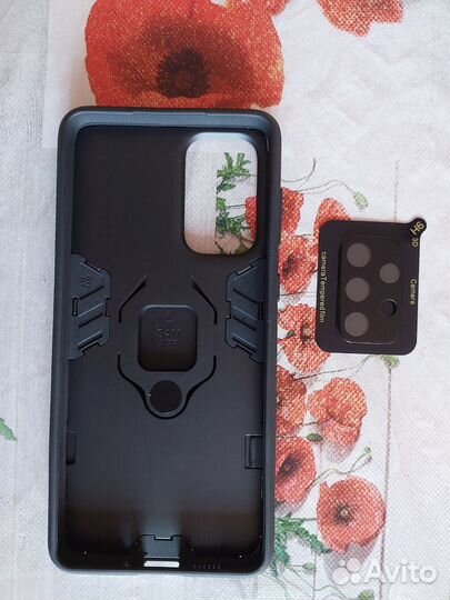 Чехол и защитное стекло фронт камер на Samsung a73