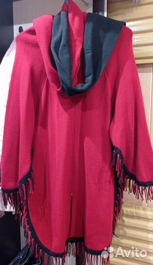 Пальто пончо женское