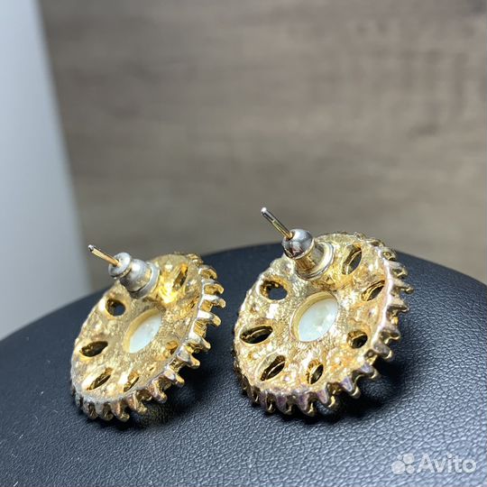 Винтажные Серьги Советская Бижутерия Серёжки СССР