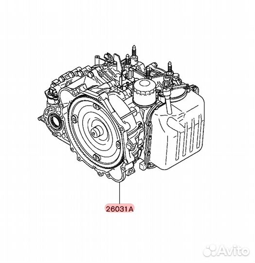 АКПП в сборе гидротрансформатором на Митсубиси