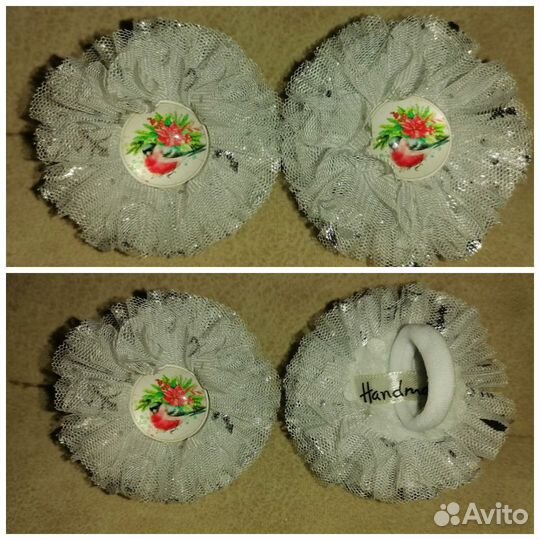 Бантики ручной работы новогодние