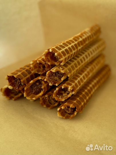 Вафельные трубочки со сгущенкой