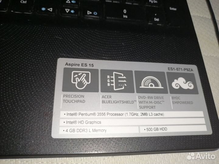 Ноутбук Acer aspire es 15